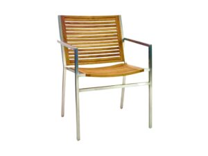 Teak-wood-stainless-steel-Dining-Chair