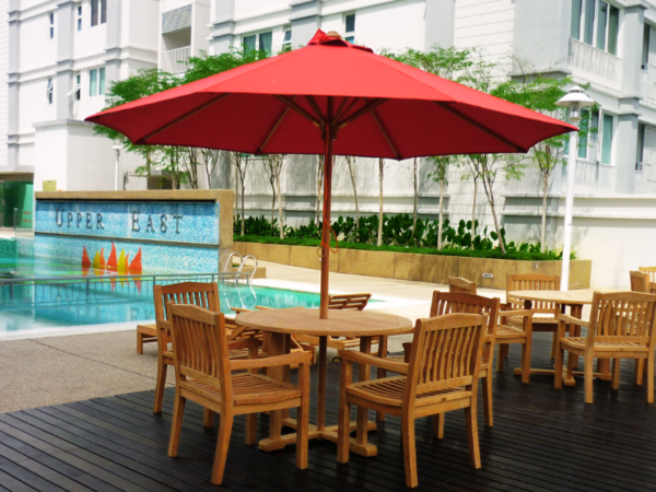 Teak Furniture Malaysia Umbrellas Tiara Round D365 Parasol